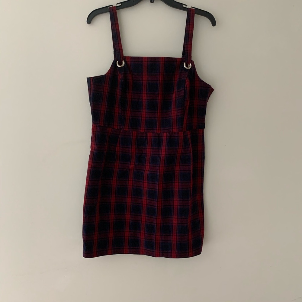 Urban Outfitter Plaid Overall Dress